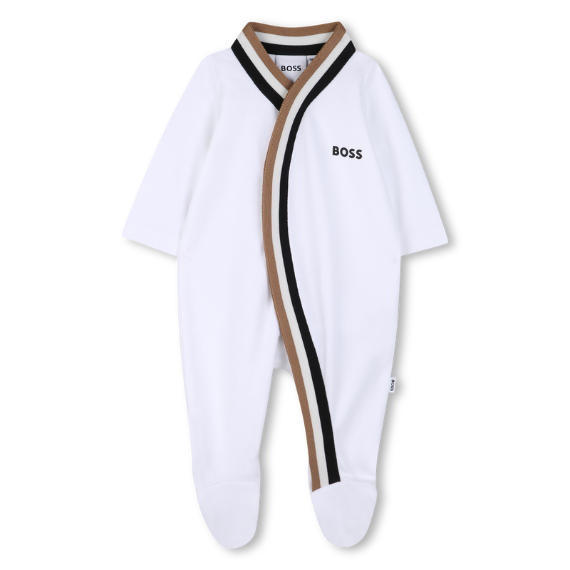 PIJAMA + BODYSUIT + GORRO + CONJUNTO DE LUVAS BOSS 
                        BOY