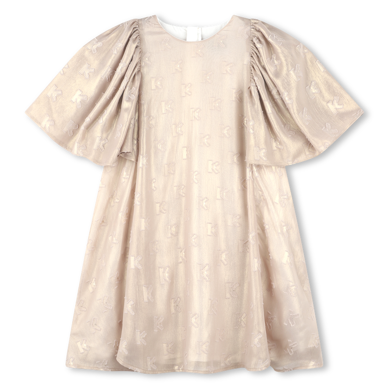 Vestido em jacquard lam&eacute; KENZO KIDS 
                        GIRL
