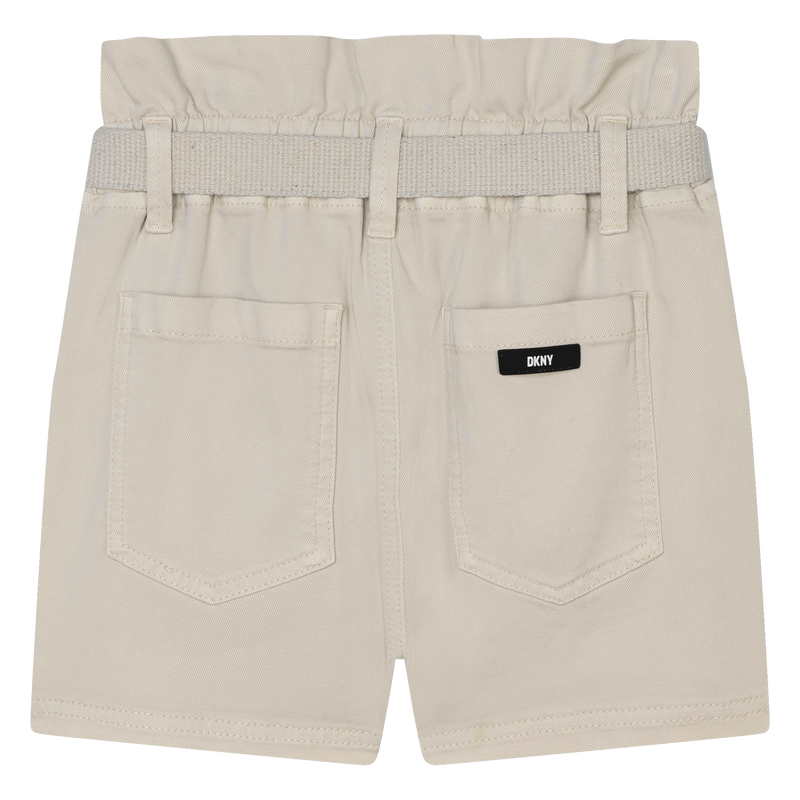 Calções de algodão com cinto DKNY 
                    GIRL