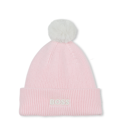 Gorro de malha com pompom BOSS GIRL