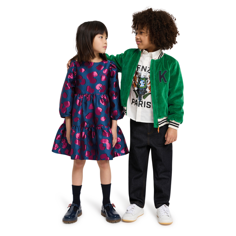 Vestido em jacquard KENZO KIDS 
                    GIRL