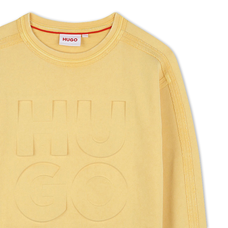 Sweatshirt em molet&atilde;o HUGO 
                        BOY