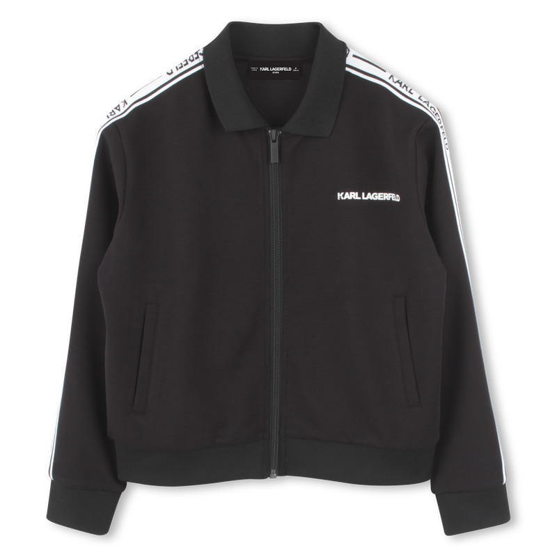 Cardig&atilde; com fecho de correr KARL LAGERFELD KIDS 
                        BOY