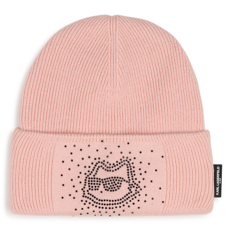 Conjunto de touca e bufanda KARL LAGERFELD KIDS 
                        MENINA