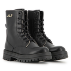 Bota de cano m&eacute;dio com atacadores em pele bovina KARL LAGERFELD KIDS 
                    GIRL