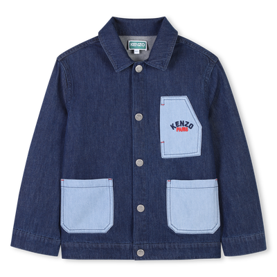 Casaco de ganga em algod&atilde;o KENZO KIDS UNISEX