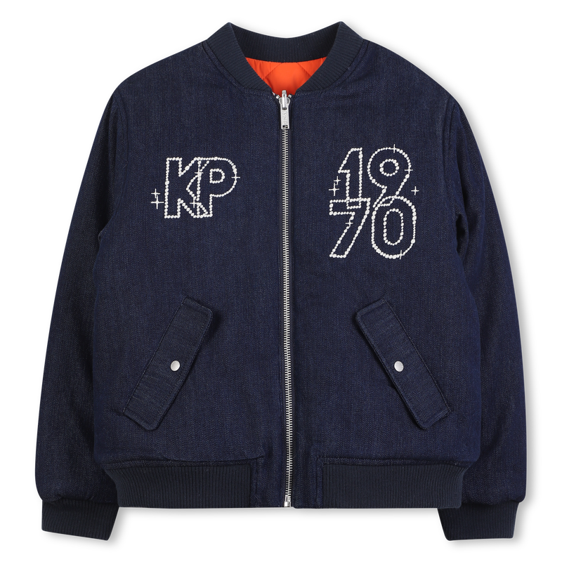 Jaqueta reversível com fecho de zíper KENZO KIDS 
                    UNISEX