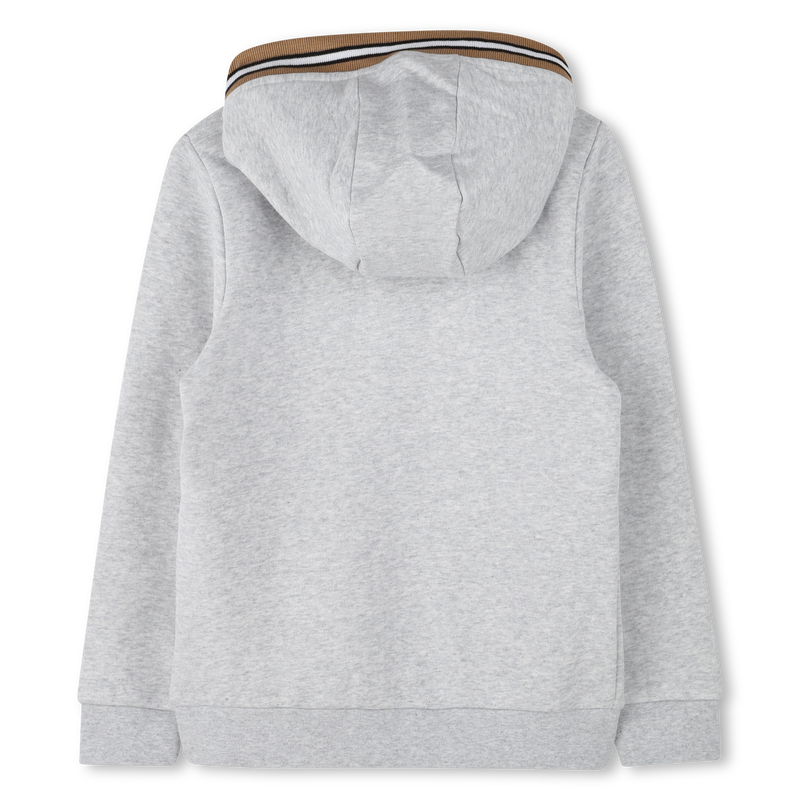 Cardig&atilde; com fecho e capuz BOSS 
                        BOY