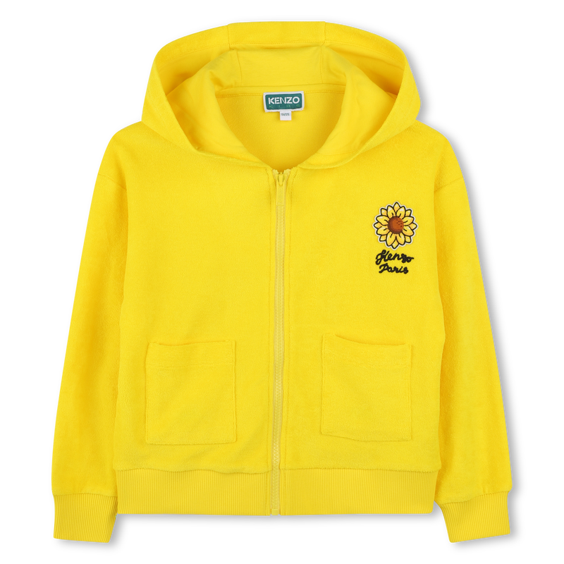 Cardig&atilde; de jogging em felpa KENZO KIDS 
                        GIRL