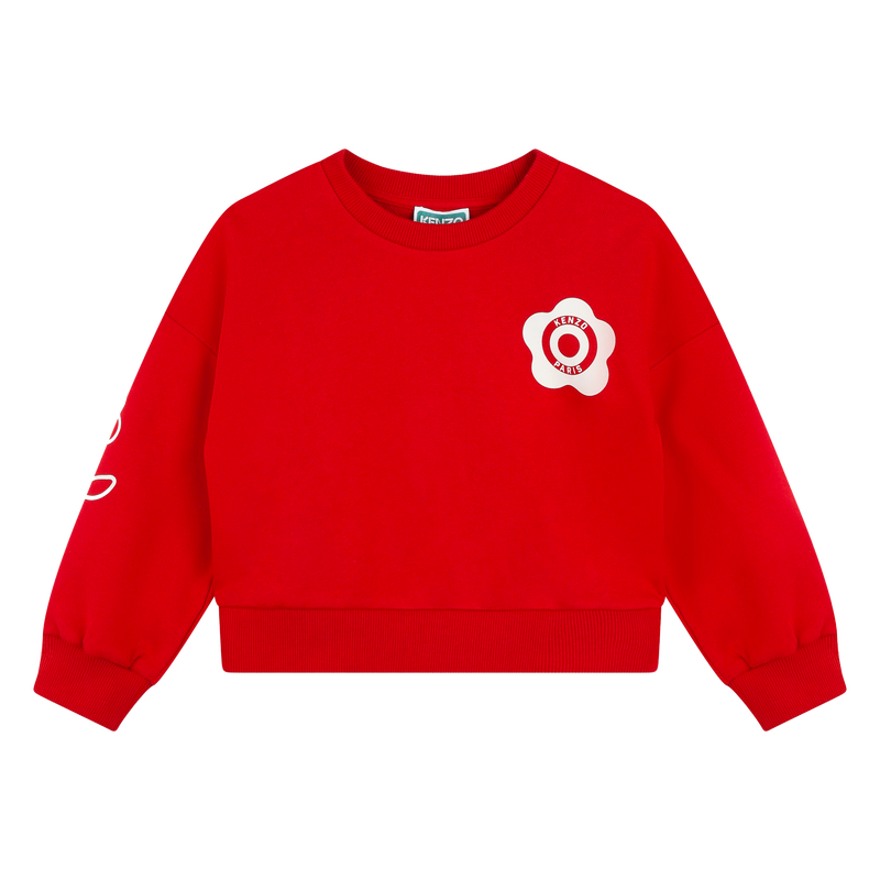 Sweatshirt em molet&atilde;o algod&atilde;o KENZO KIDS 
                        GIRL