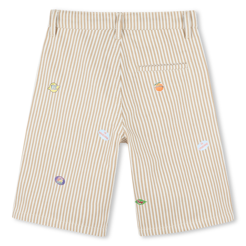 Bermudas riscas com emblemas KENZO KIDS 
                        BOY