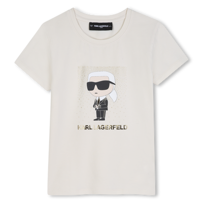 Camiseta de mangas curtas KARL LAGERFELD KIDS MENINA