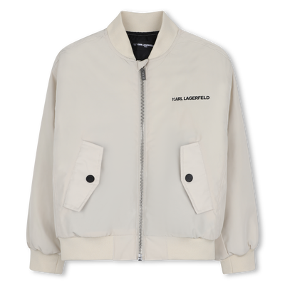 Jaqueta bomber de tecido KARL LAGERFELD KIDS BOY