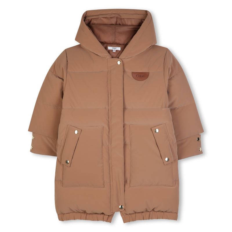 Casaco longo de penas CHLOE 
                        GIRL