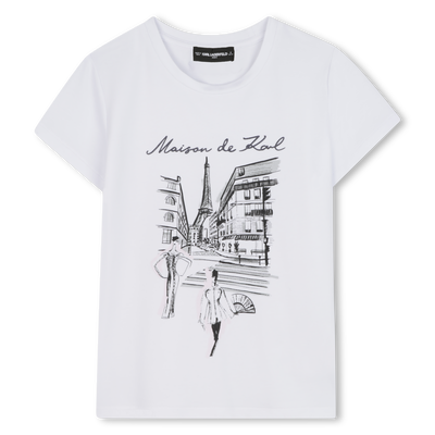 T-shirt de manga curta KARL LAGERFELD KIDS GIRL