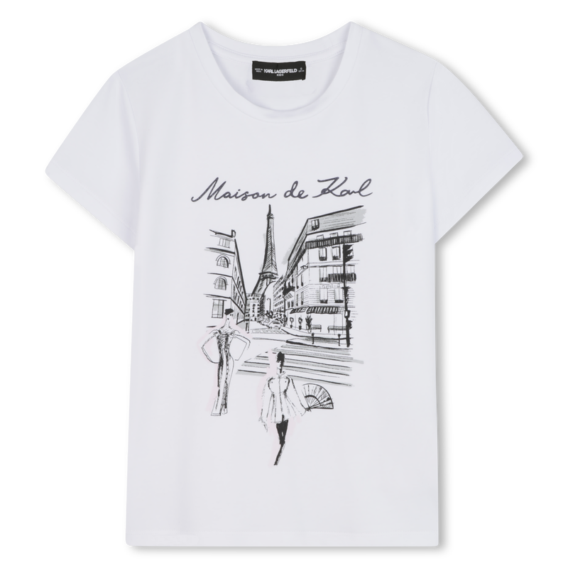 T-shirt de manga curta KARL LAGERFELD KIDS 
                    GIRL