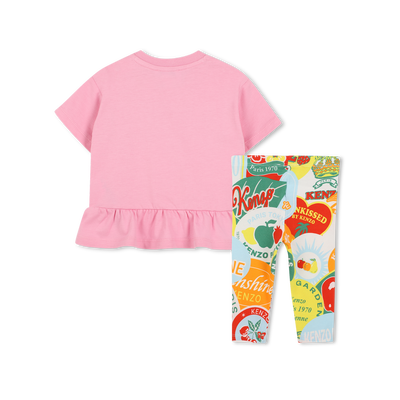 Cotton T-Shirt & Leggings KENZO KIDS GIRL