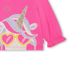 T-shirt com bot&otilde;es de press&atilde;o BILLIEBLUSH 
                    GIRL