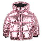 Casaco acolchoado com capuz KARL LAGERFELD KIDS 
                    GIRL