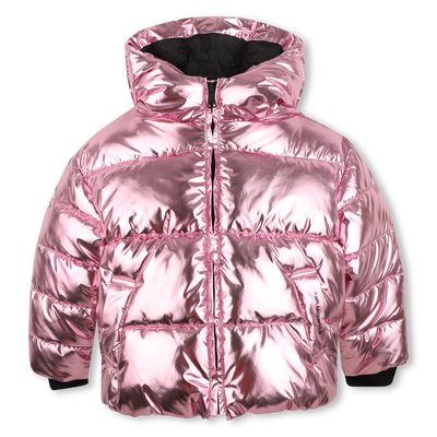 Casaco acolchoado com capuz KARL LAGERFELD KIDS GIRL