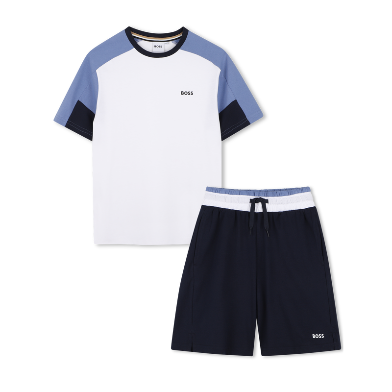 T-SHIRT + CONJUNTO BERMUDA BOSS 
                        BOY