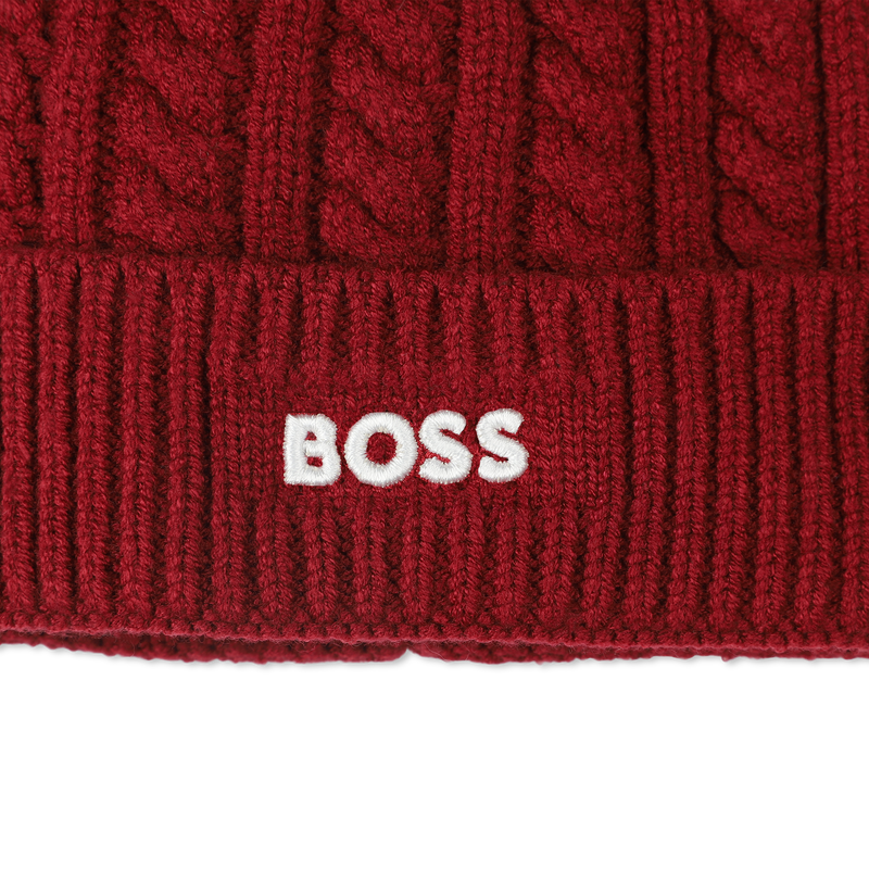 Gorro de malha trançada BOSS 
                    BOY