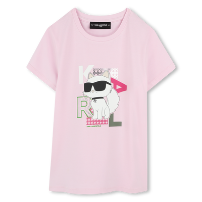 T-shirt com estampa KARL LAGERFELD KIDS GIRL