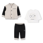 Conjunto de casaco e cal&ccedil;as em jersey duplo KARL LAGERFELD KIDS 
                    BOY