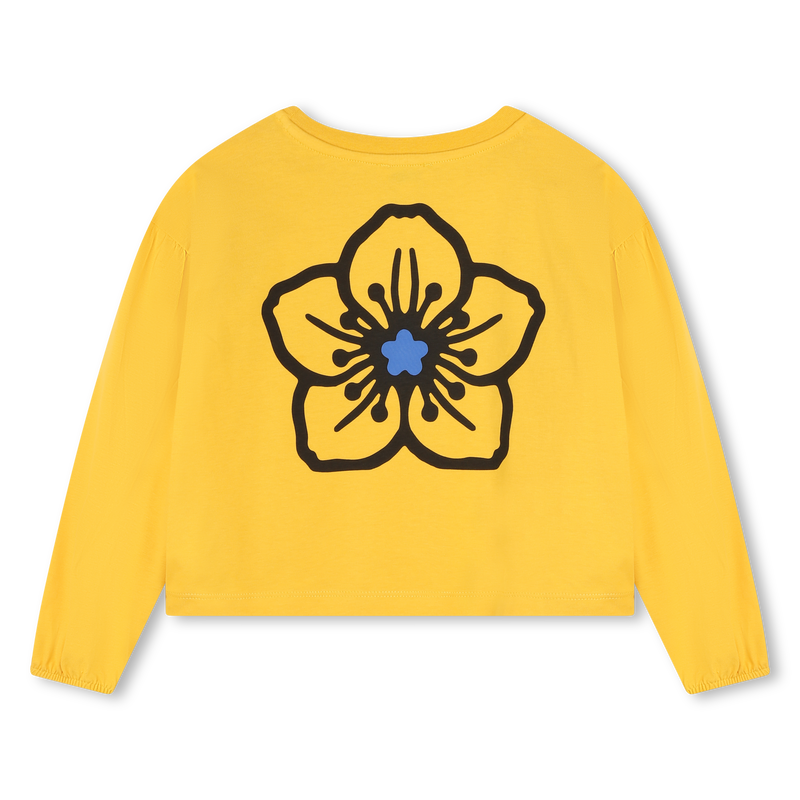 Long-Sleeved Cotton T-Shirt KENZO KIDS 
                    GIRL