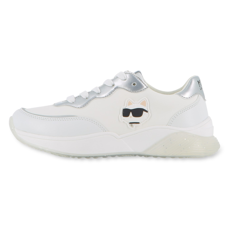 Lace-up trainers with badge KARL LAGERFELD KIDS 
                    GIRL