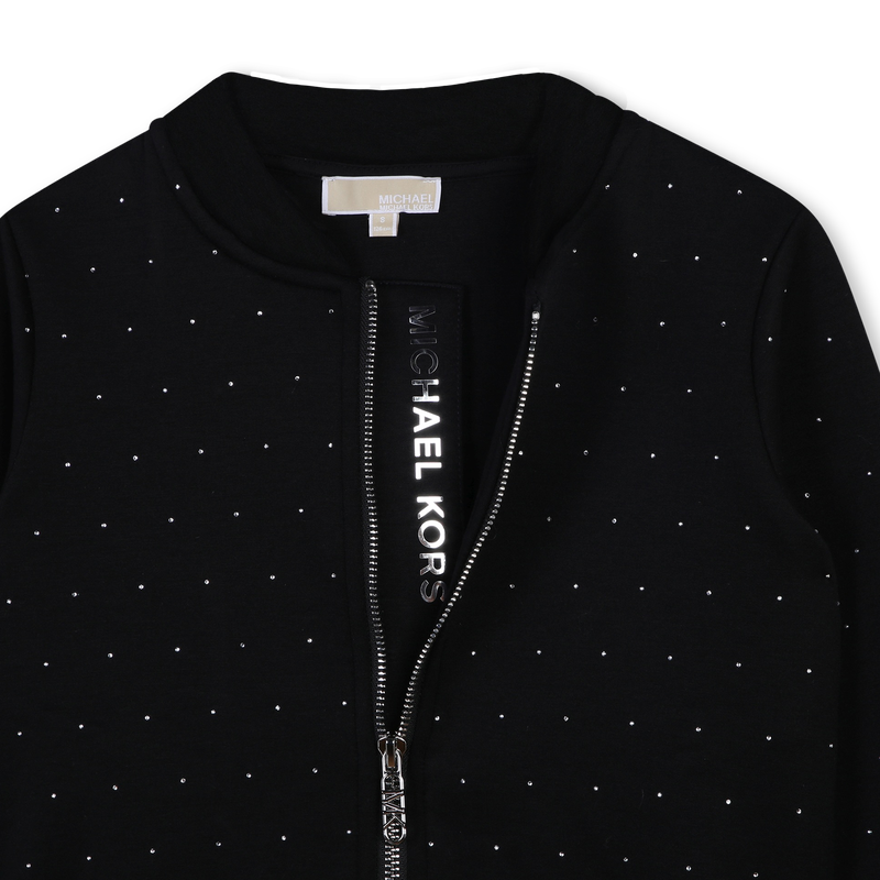 Studded Zip-Up Cardigan MICHAEL KORS 
                    GIRL