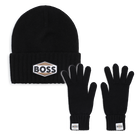 Conjunto de gorro e luvas BOSS 
                    MENINO