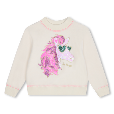 Sweatshirt em molet&atilde;o BILLIEBLUSH GIRL