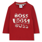 Camiseta de manga comprida, VERMELHO ESCURO, hi-res