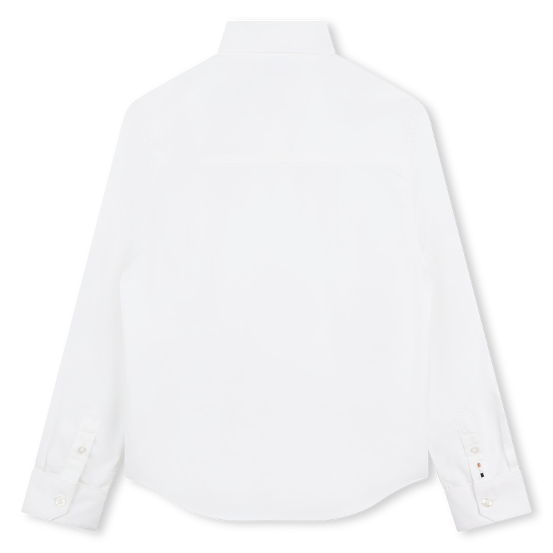 Camisa de algod&atilde;o lisa BOSS 
                        BOY