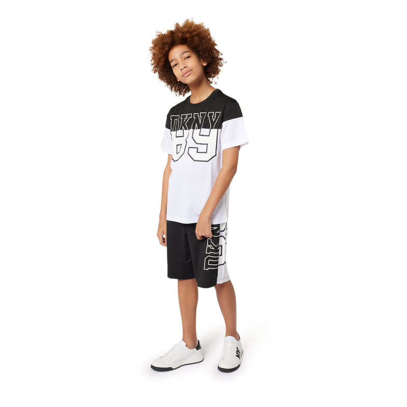 T-shirt unissexo em dois tons DKNY 
                    UNISEX