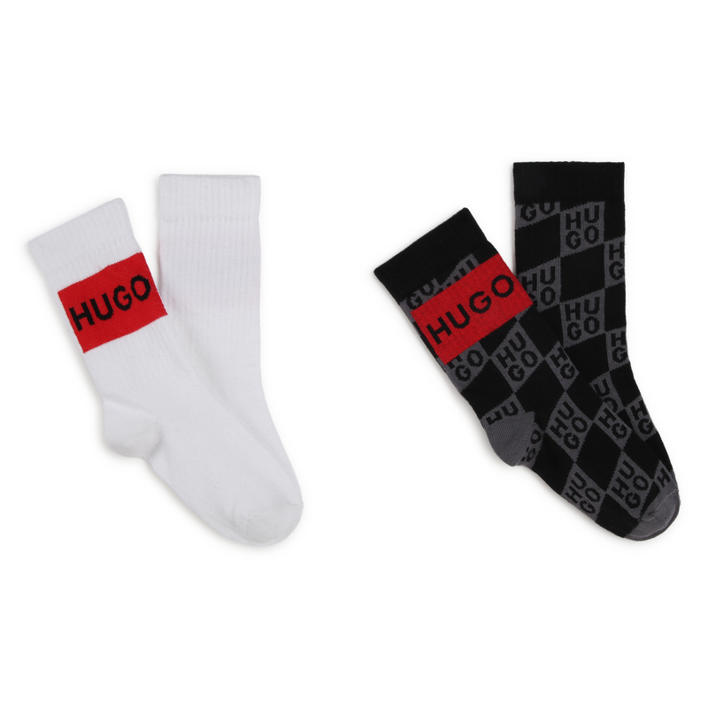 Conjunto de 2 pares de meias HUGO 
                    UNISEX