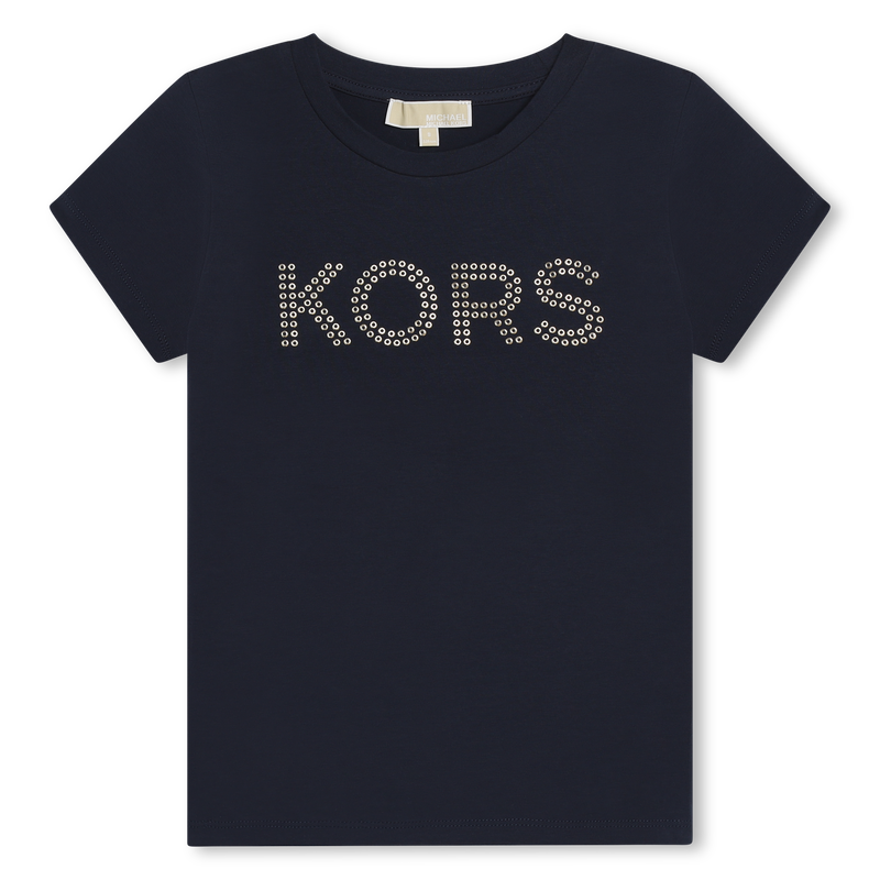T-shirt manga curta de algodão MICHAEL KORS 
                    GIRL