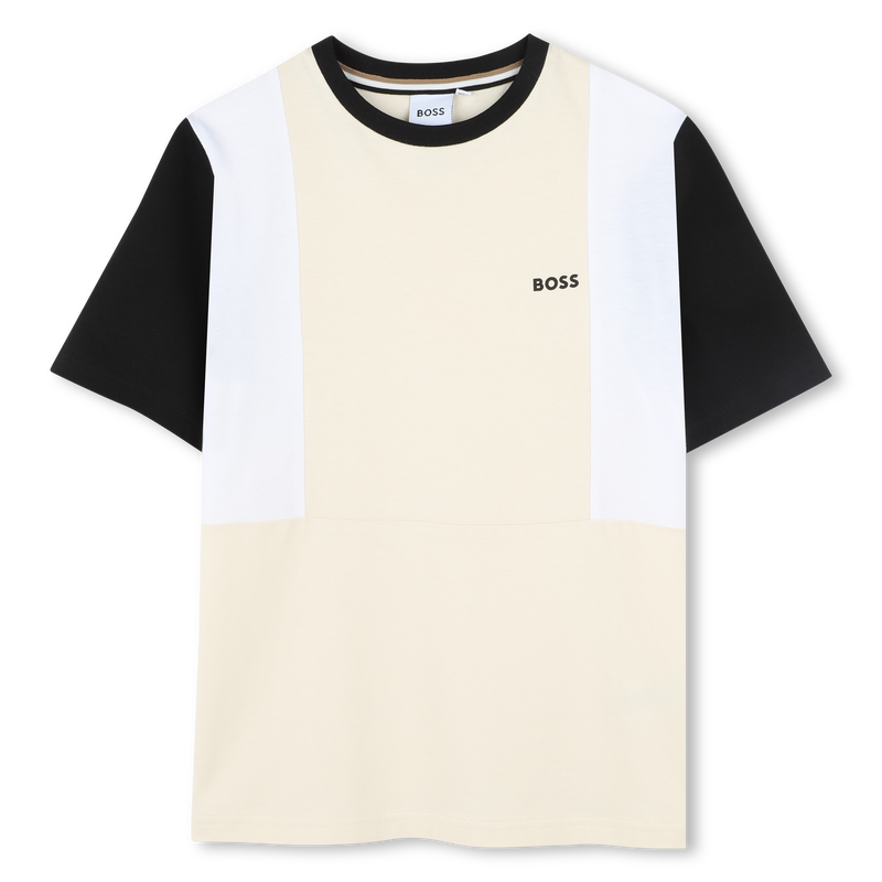 T-shirt algod&atilde;o multicolorida BOSS 
                        BOY