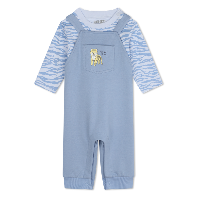 T-shirt e jardineiras algod&atilde;o KENZO KIDS 
                        BOY