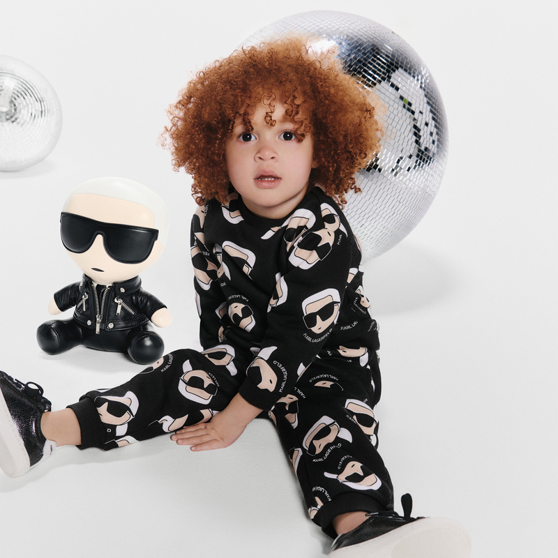 Moletom de lã escovada KARL LAGERFELD KIDS 
                    BOY
