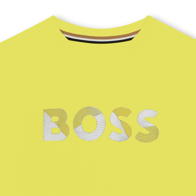 T-shirt de manga curta com dobra BOSS 
                    GIRL