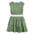 Vestido plissado de manga curta KARL LAGERFELD KIDS 
                    GIRL