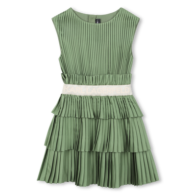 VESTIDO PLISSADO DE MANGA CURTA KARL LAGERFELD KIDS GIRL