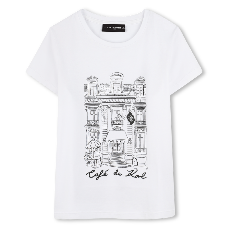 T-shirt com estampa KARL LAGERFELD KIDS 
                        GIRL
