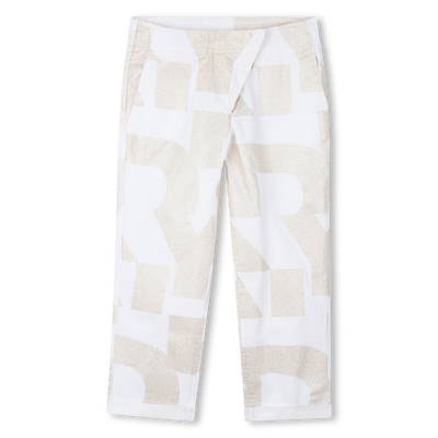 Cotton and linen trousers DKNY GIRL