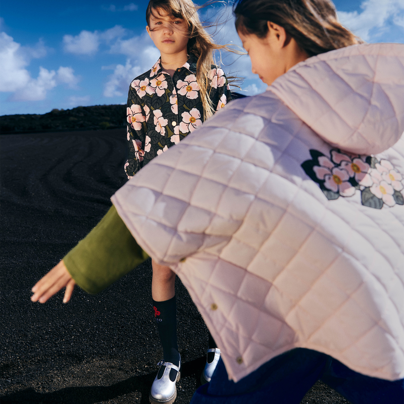 Vestido de manga comprida bufante KENZO KIDS 
                    GIRL