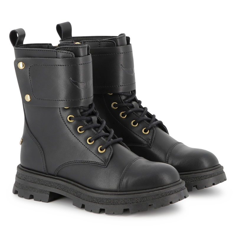 Botas de couro bovino com atacadores ZADIG & VOLTAIRE 
                        GIRL