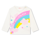 T-shirt algod&atilde;o manga comprida BILLIEBLUSH 
                    GIRL