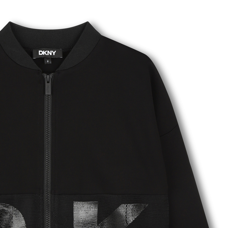 Cardig&atilde; com fecho de correr DKNY 
                        GIRL